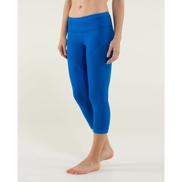 Lululemon Roll Out Crop Legging Baroque Blue Size 6 - Picture 13 of 13